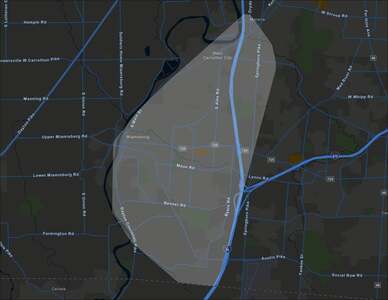 Miamisburg and West Carrollton Map